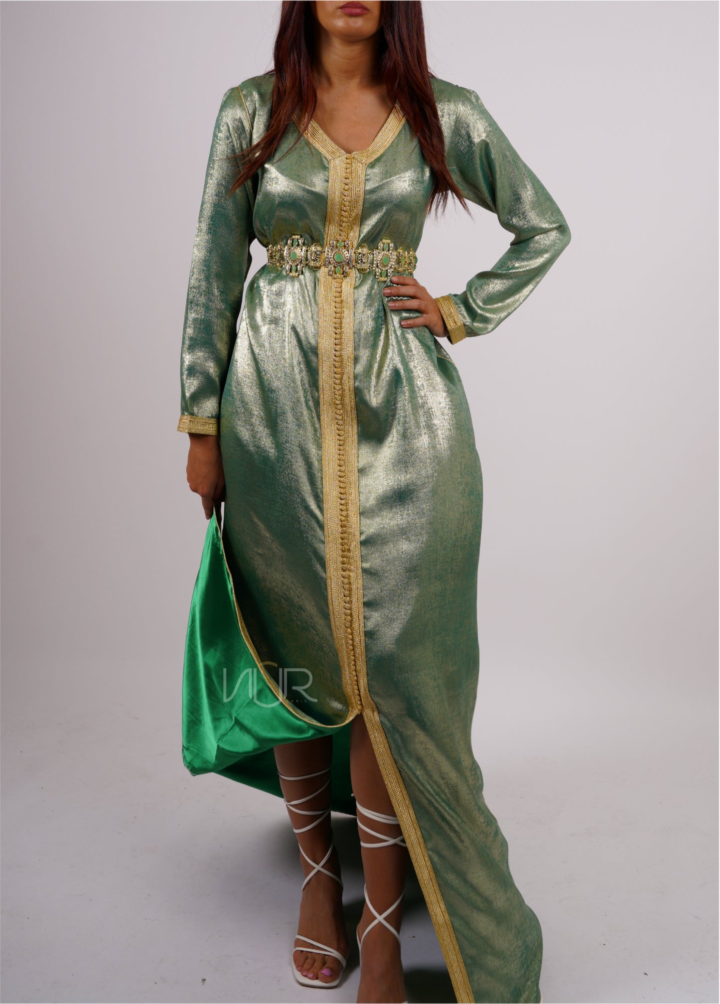 Caftan "Amira" Vert