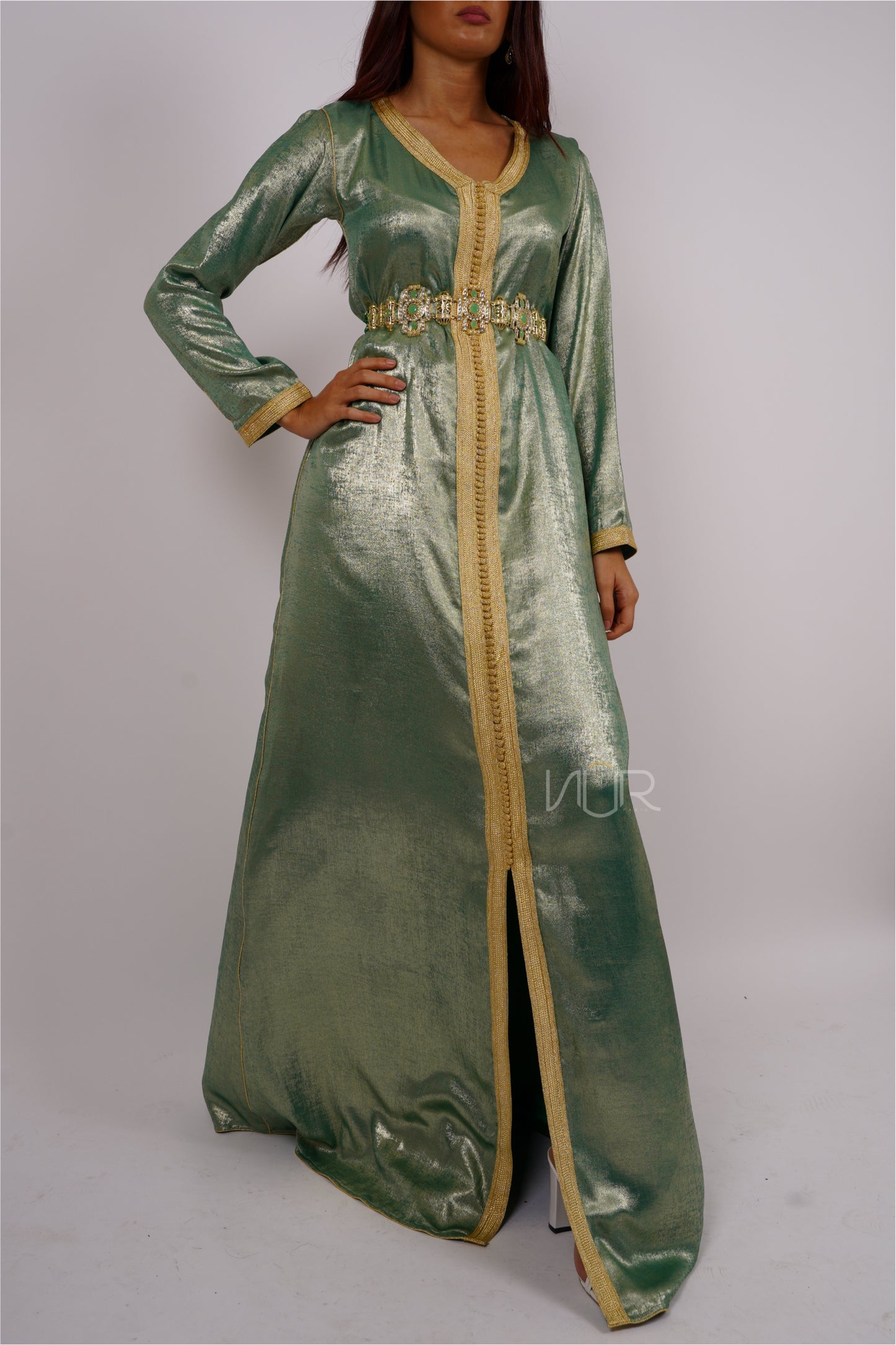 Caftan "Amira" Vert