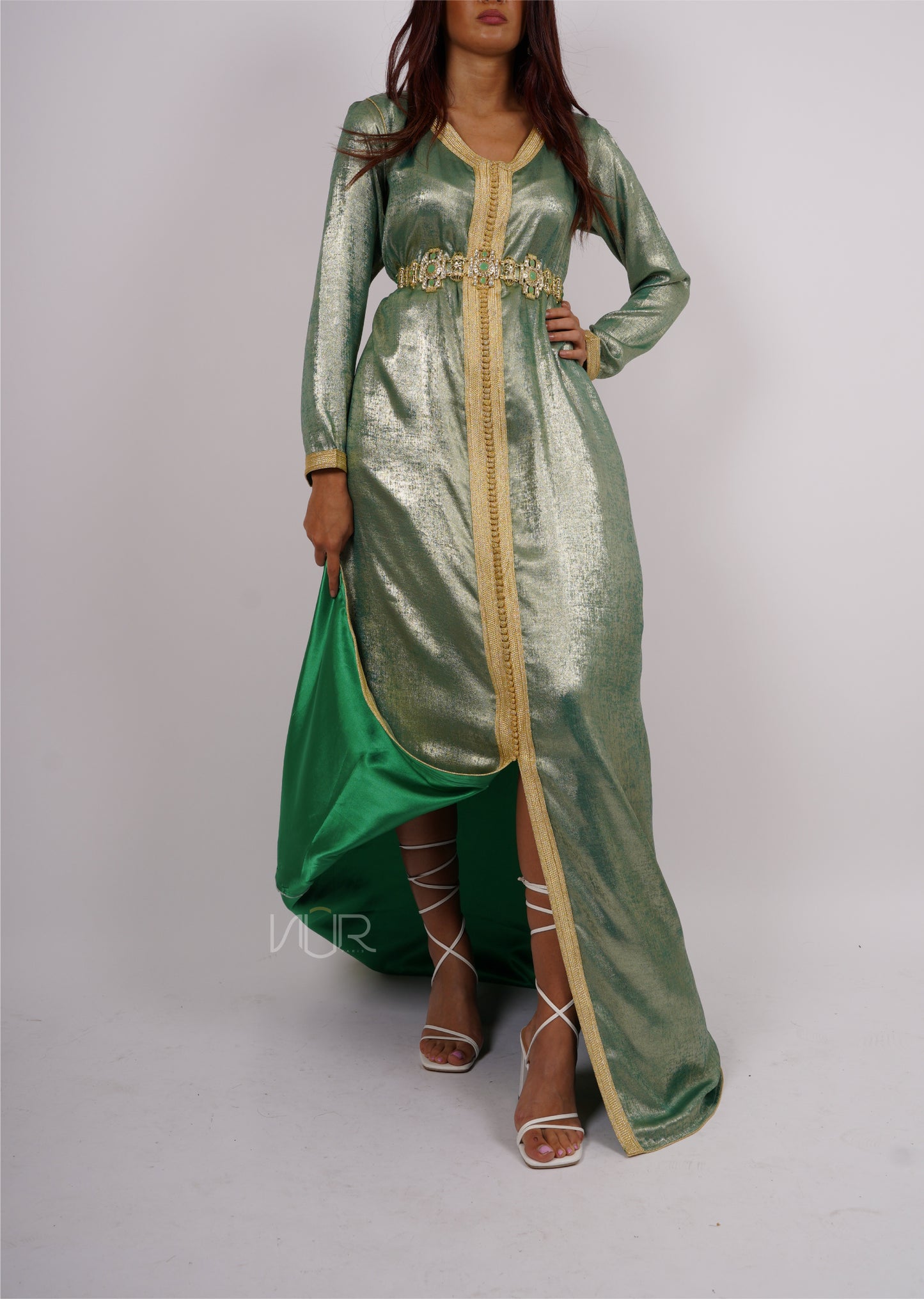 Caftan "Amira" Vert