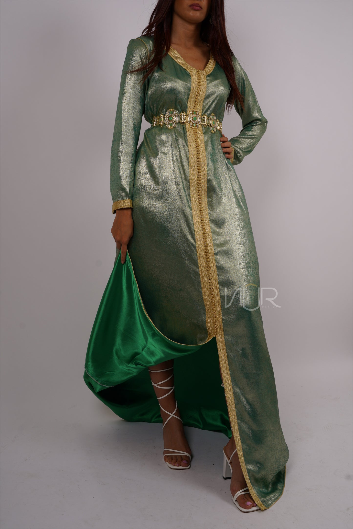 Caftan "Amira" Vert